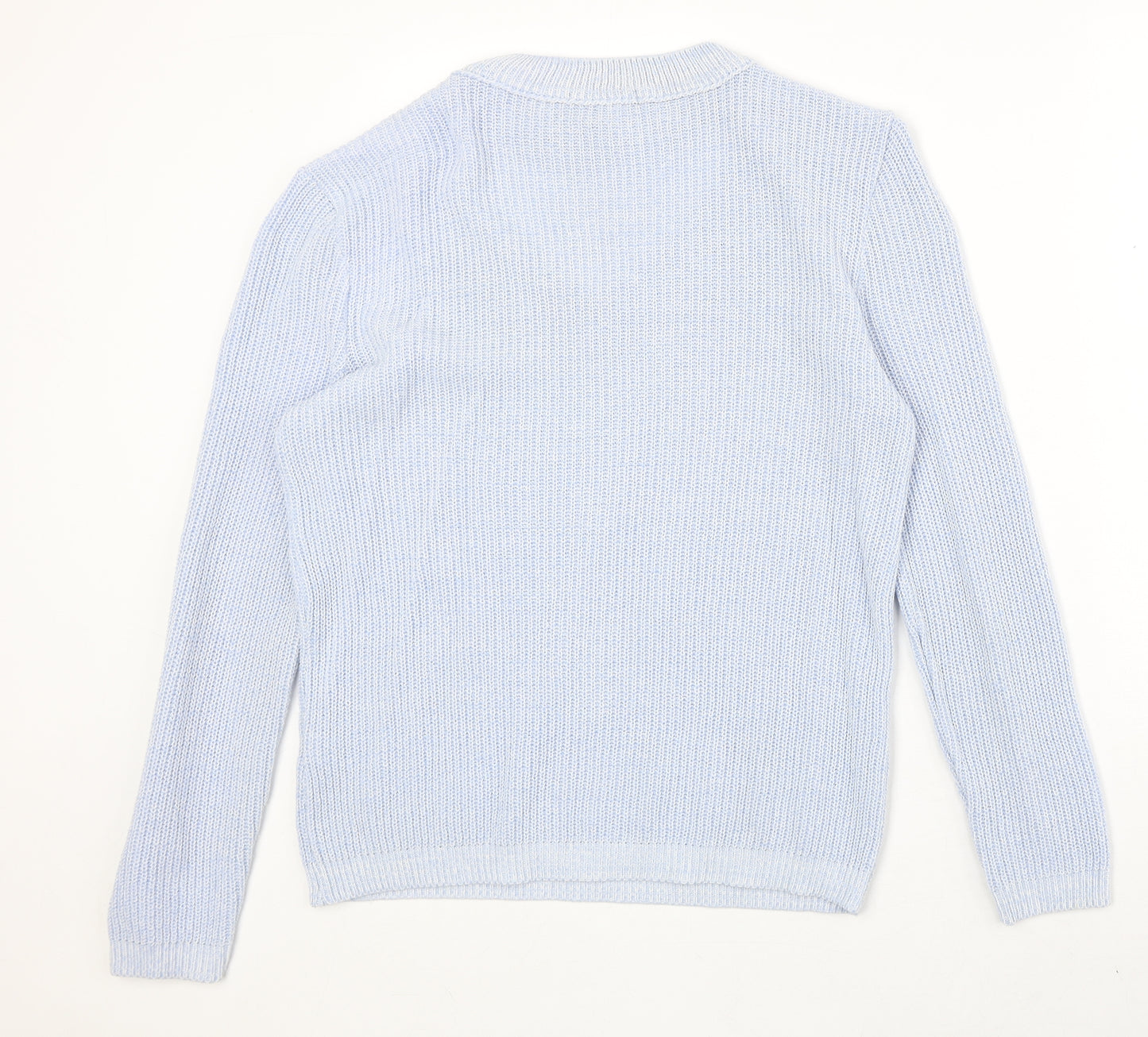 Atmosphere Womens Blue V-Neck Acrylic Pullover Jumper Size L