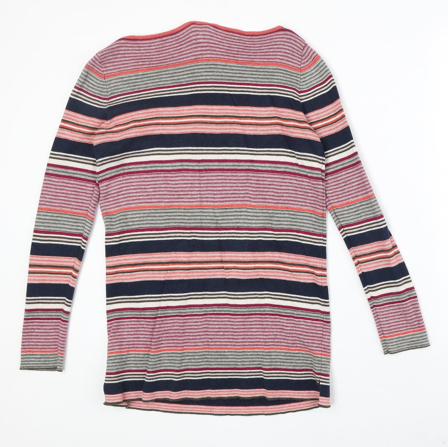 Gap Womens Multicoloured Boat Neck Striped Cotton Pullover Jumper Size S