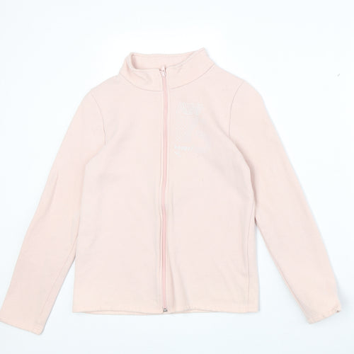DECATHLON Girls Pink Jacket Size 12 Years Zip