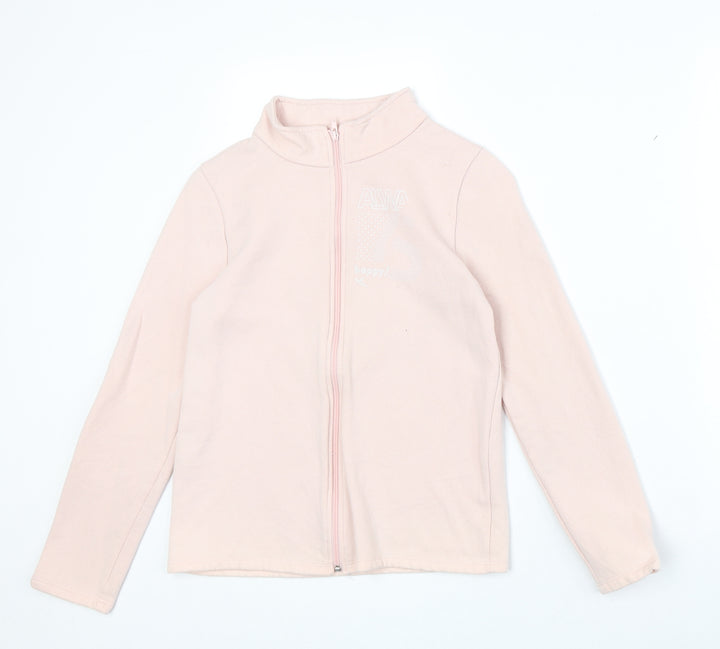 DECATHLON Girls Pink Jacket Size 12 Years Zip
