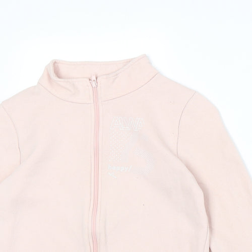 DECATHLON Girls Pink Jacket Size 12 Years Zip