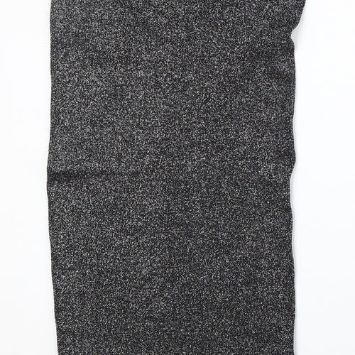 Oasis Womens Silver Viscose Bandage Skirt Size M