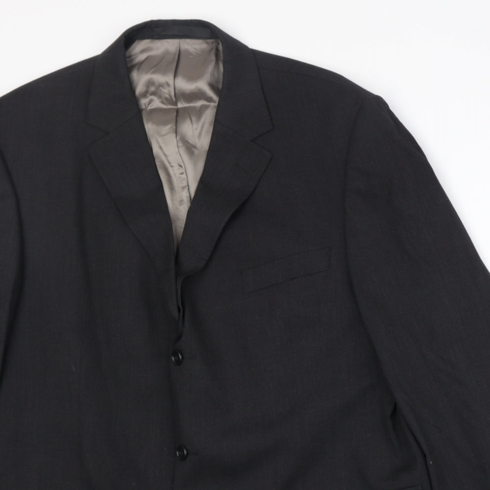 Marks and Spencer Mens Black Wool Jacket Suit Jacket Size 44 Regular