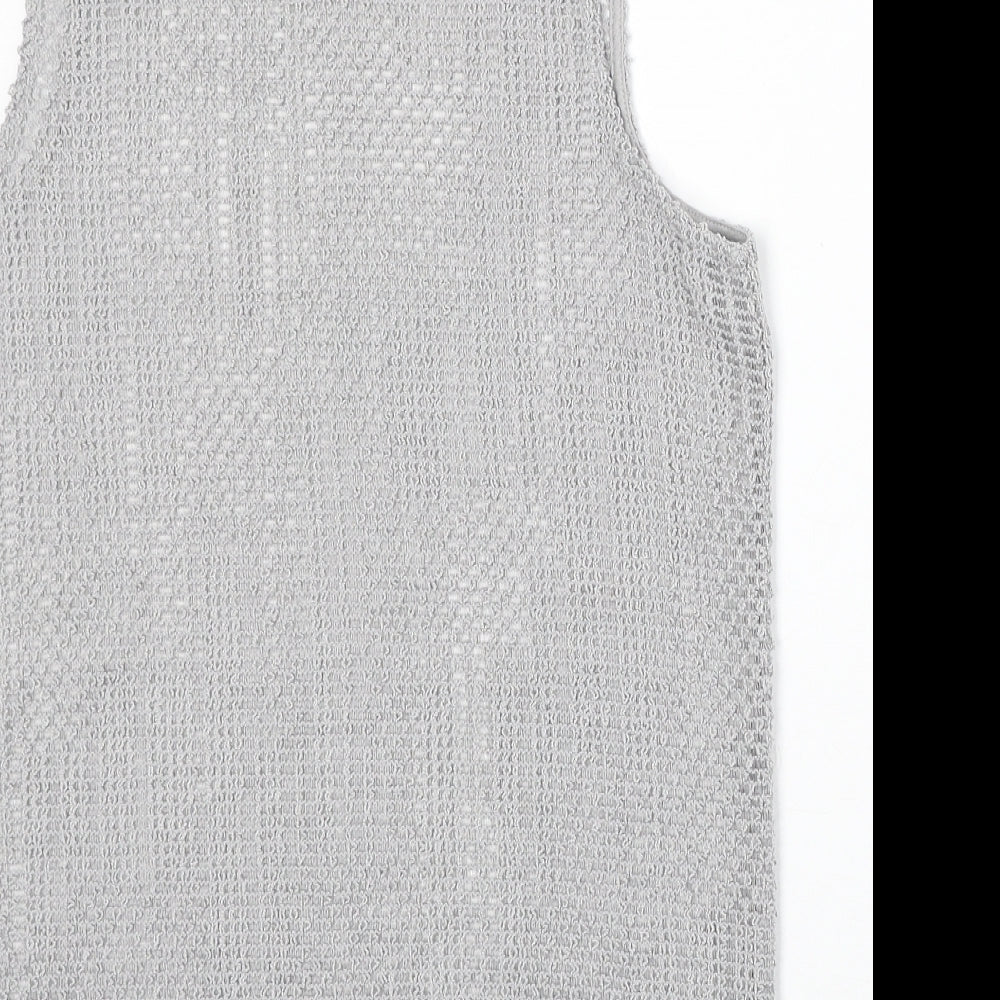 NEXT Womens Grey Polyester Basic Tank Size 12 Round Neck
