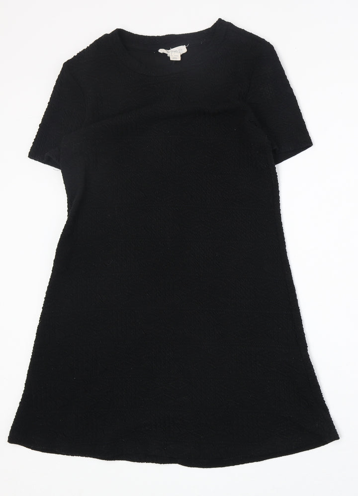 FOREVER 21 Girls Black Polyester A-Line Size L Round Neck Pullover