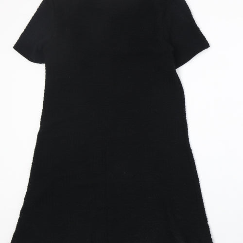 FOREVER 21 Girls Black Polyester A-Line Size L Round Neck Pullover