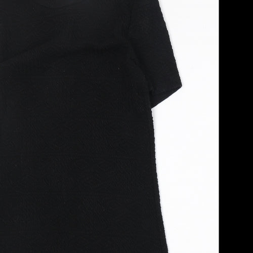 FOREVER 21 Girls Black Polyester A-Line Size L Round Neck Pullover