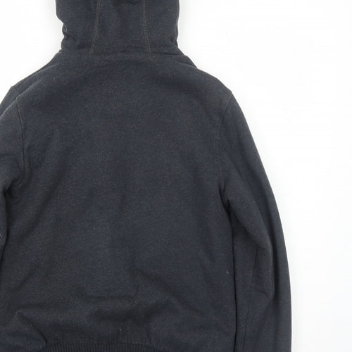 River Island Womens Grey Bomber Jacket Jacket Size 10 Zip - Fluffy Lining