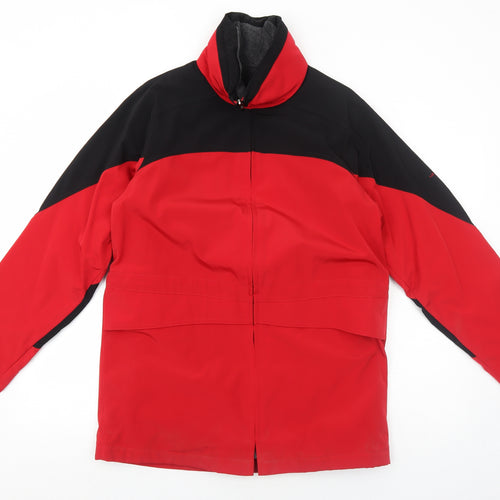 Liz Claiborne Mens Red Windbreaker Jacket Size S Zip