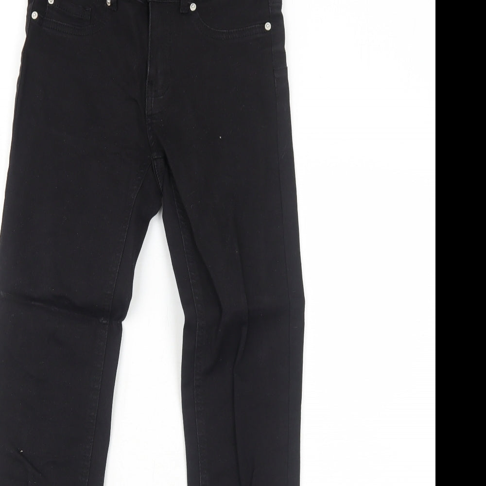 Primark Womens Black Cotton Skinny Jeans Size 6 Regular Zip