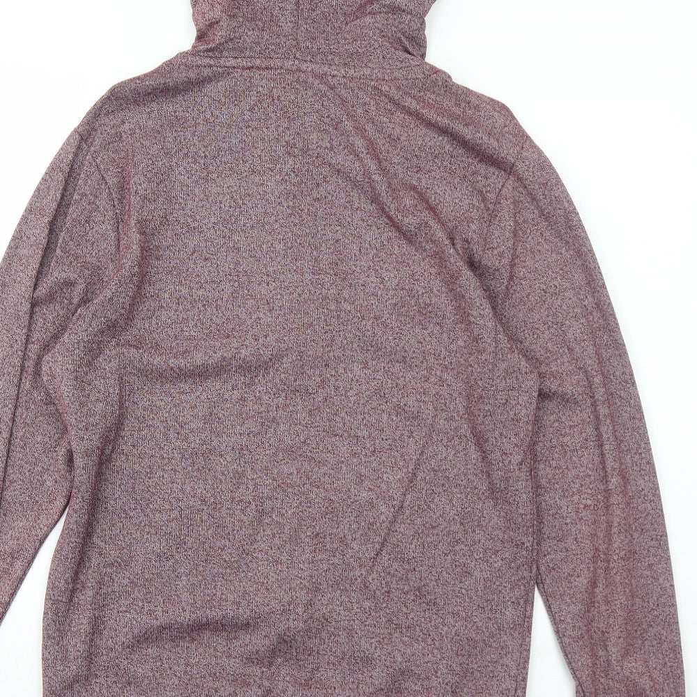 Threadbare Mens Red Cotton Full Zip Hoodie Size S