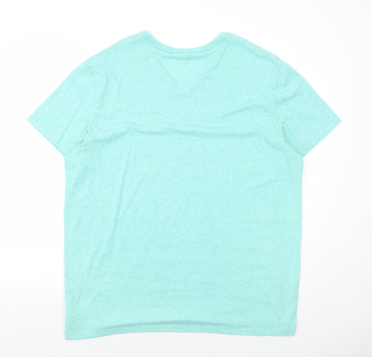 American Eagle Outfitters Mens Green Cotton T-Shirt Size 2XL V-Neck