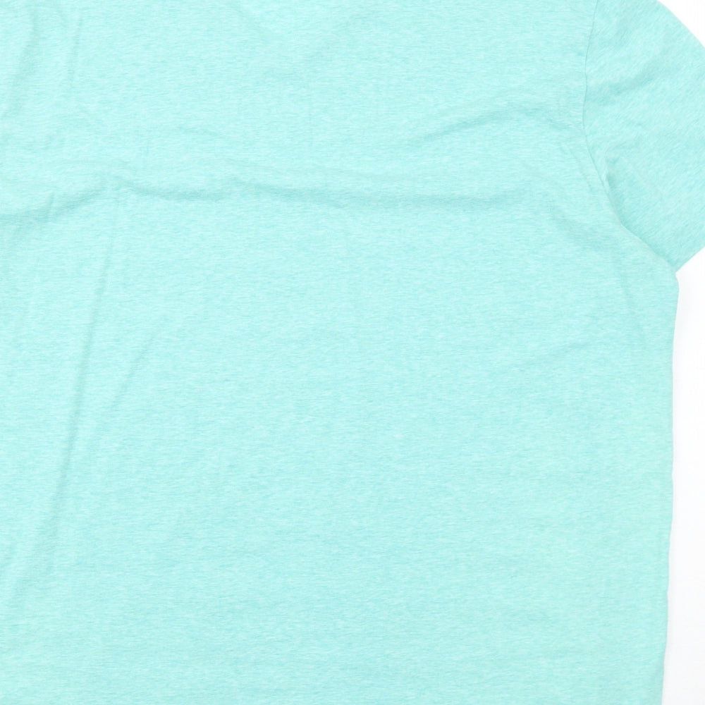 American Eagle Outfitters Mens Green Cotton T-Shirt Size 2XL V-Neck