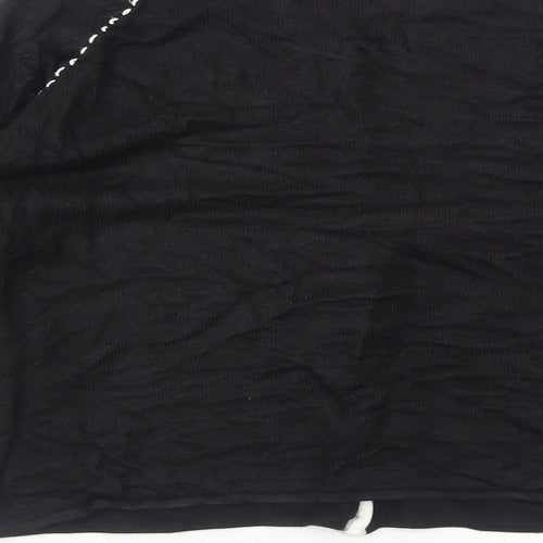 Anne Brooks Womens Black Round Neck Acrylic Cardigan Jumper Size 10