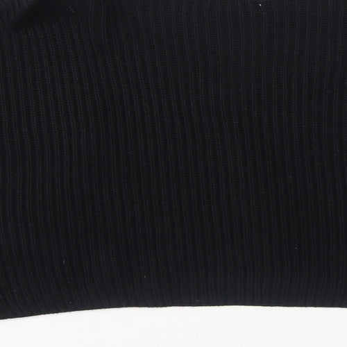Cotton Candy LA Womens Black V-Neck Acrylic Pullover Jumper Size S