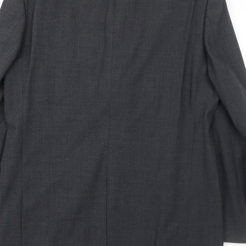 Milan Mens Grey Polyester Jacket Suit Jacket Size 40 Regular