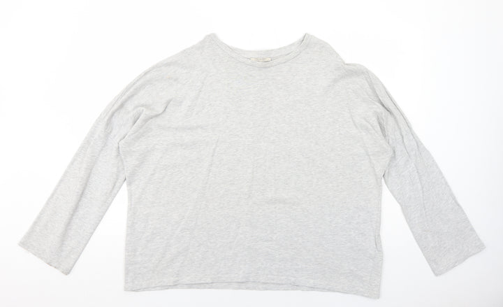 Zara Womens Grey Cotton Pullover Sweatshirt Size M Pullover