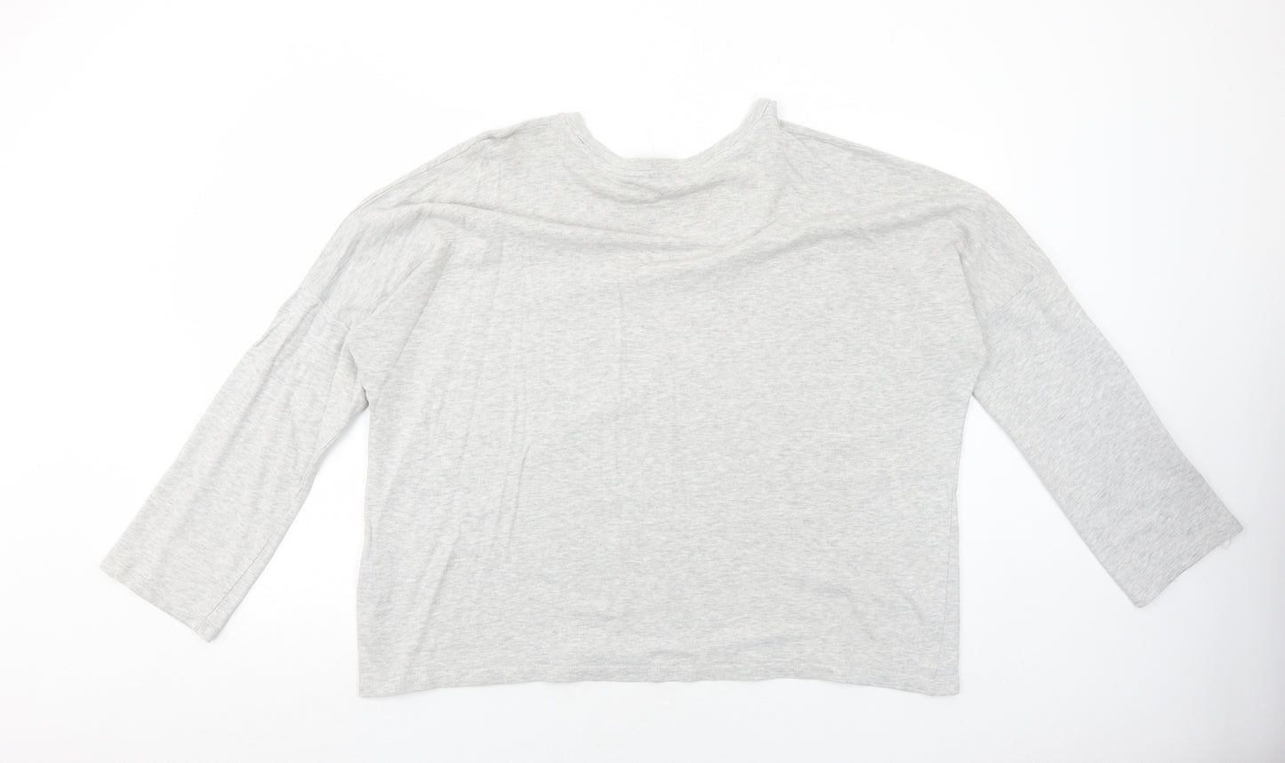 Zara Womens Grey Cotton Pullover Sweatshirt Size M Pullover