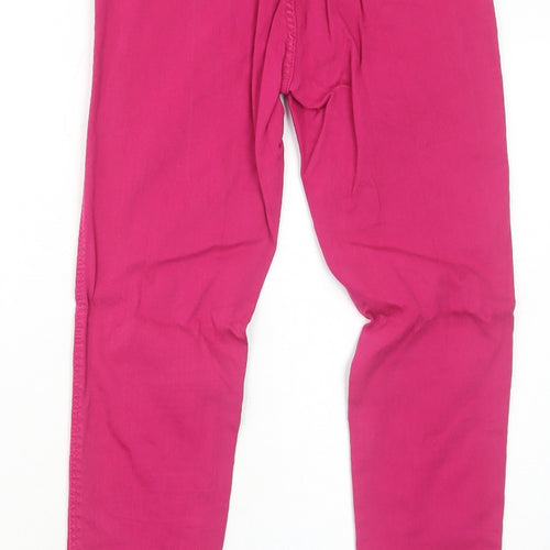 Bershka Womens Pink Cotton Skinny Jeans Size 10 Regular Zip