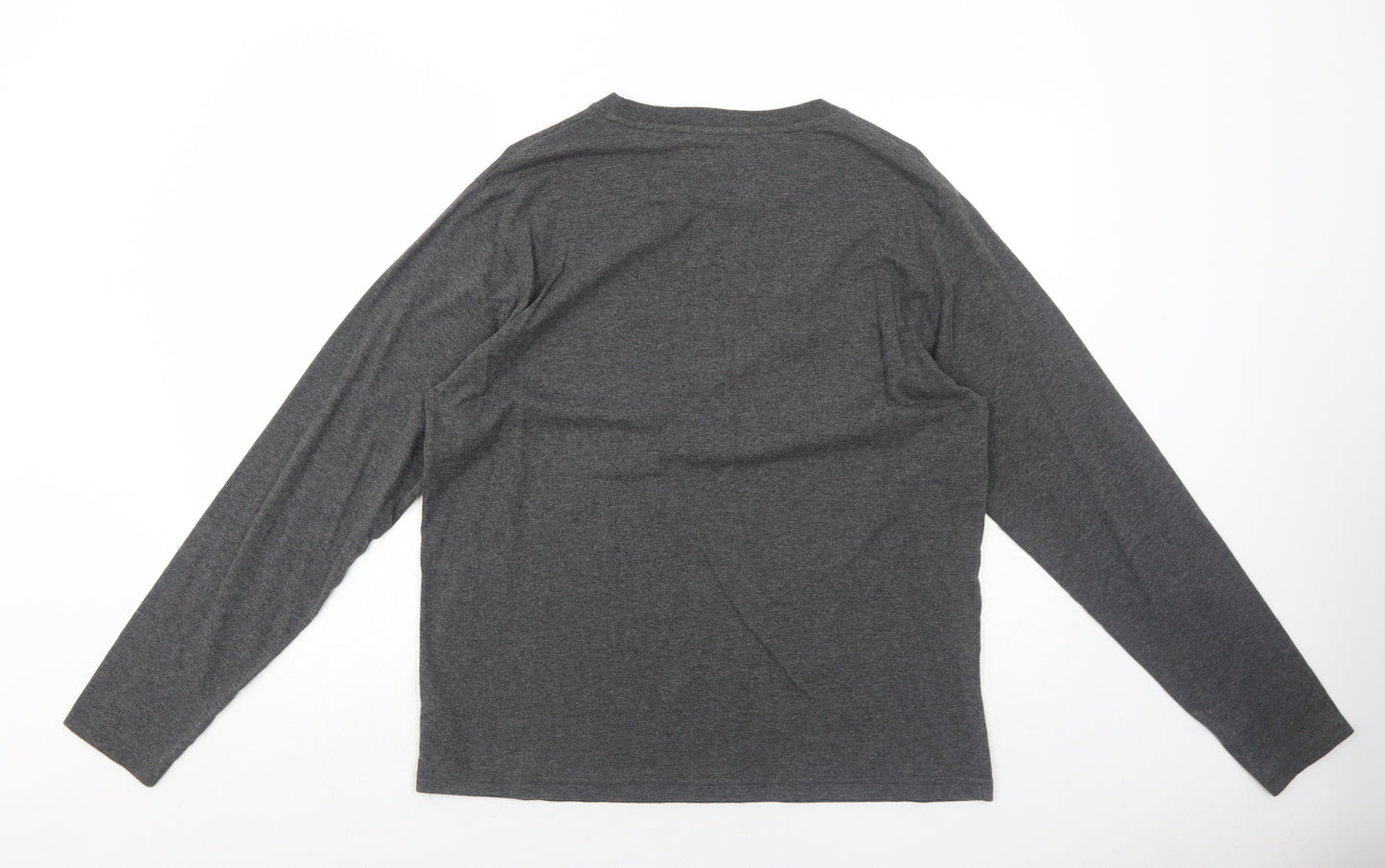 Burton Mens Grey Polyester T-Shirt Size L Round Neck