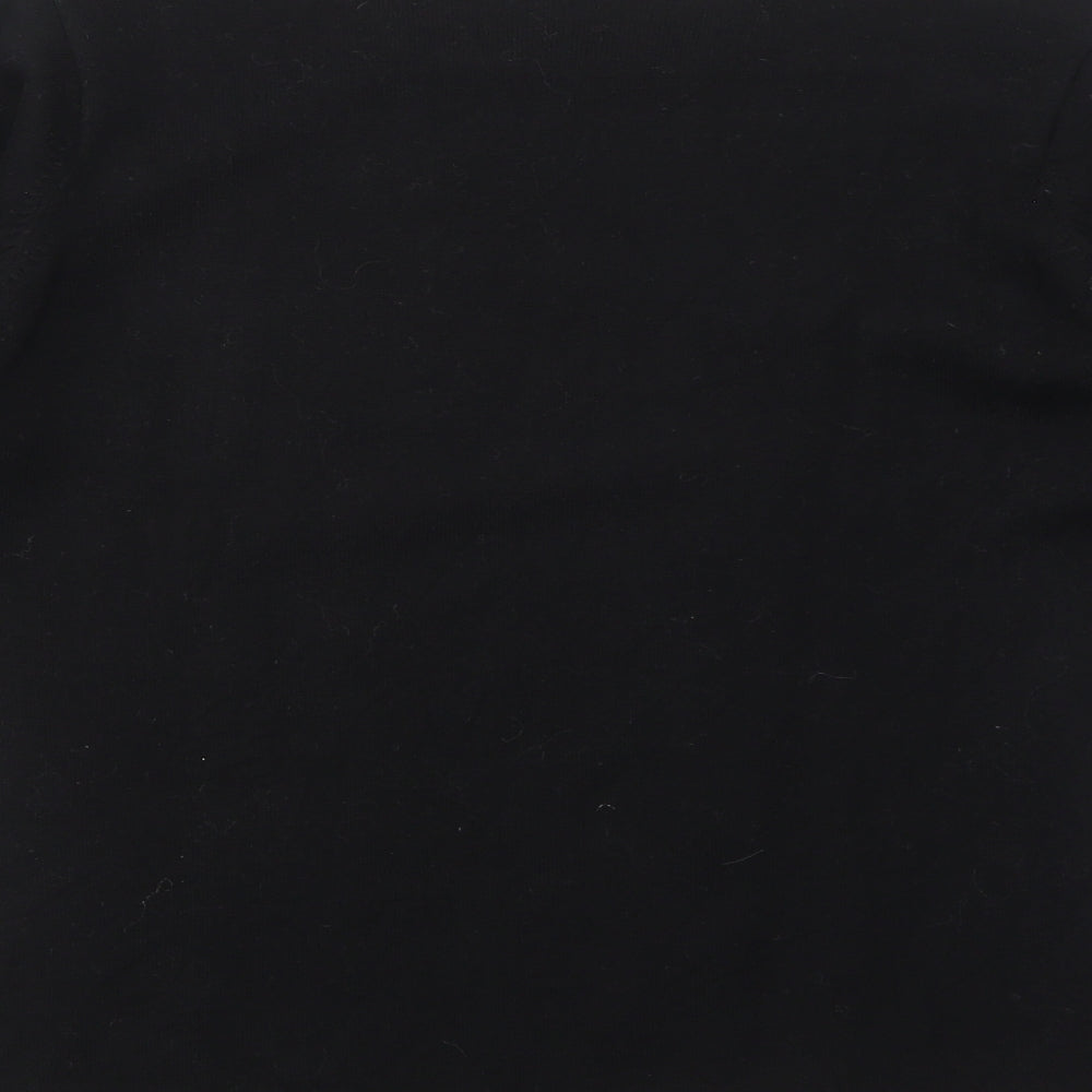 EWM Womens Black Round Neck Cotton Pullover Jumper Size 8 - Size 10-12