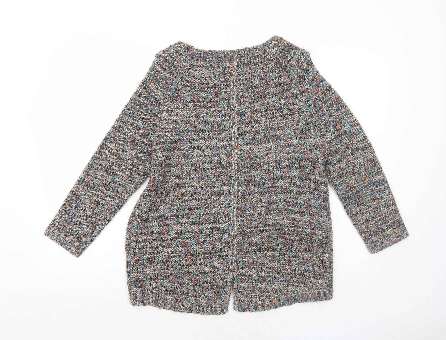 Marks and Spencer Womens Multicoloured Round Neck Acrylic Pullover Jumper Size 12