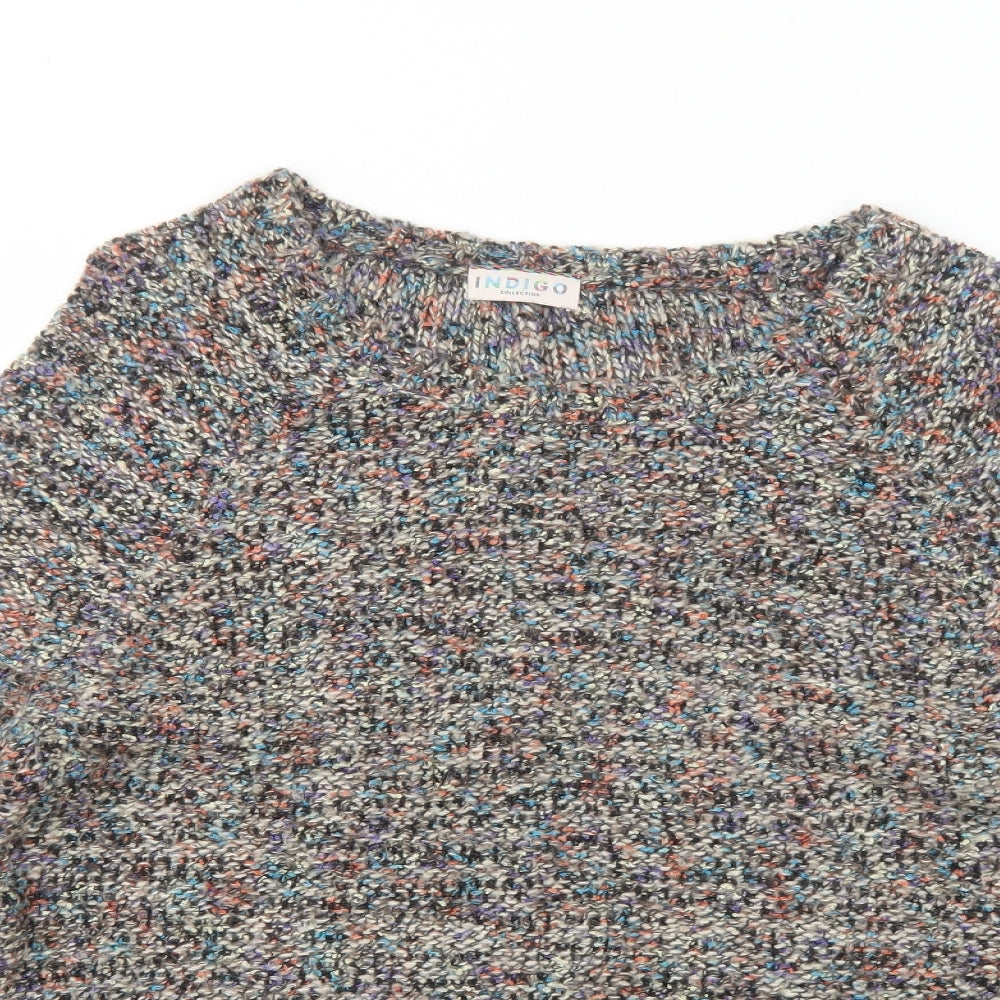 Marks and Spencer Womens Multicoloured Round Neck Acrylic Pullover Jumper Size 12