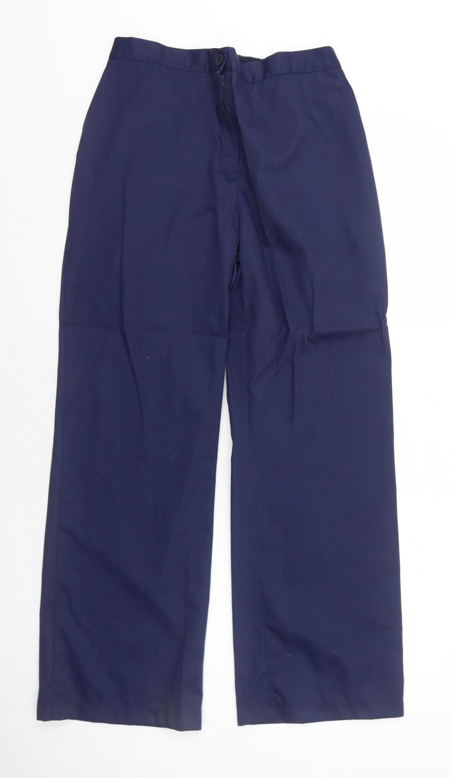 Carrington Womens Blue Polyester Trousers Size 16 Regular Zip