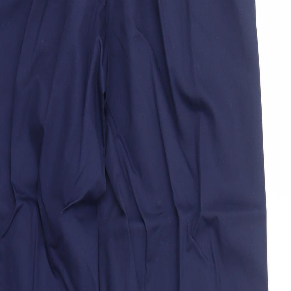 Carrington Womens Blue Polyester Trousers Size 16 Regular Zip