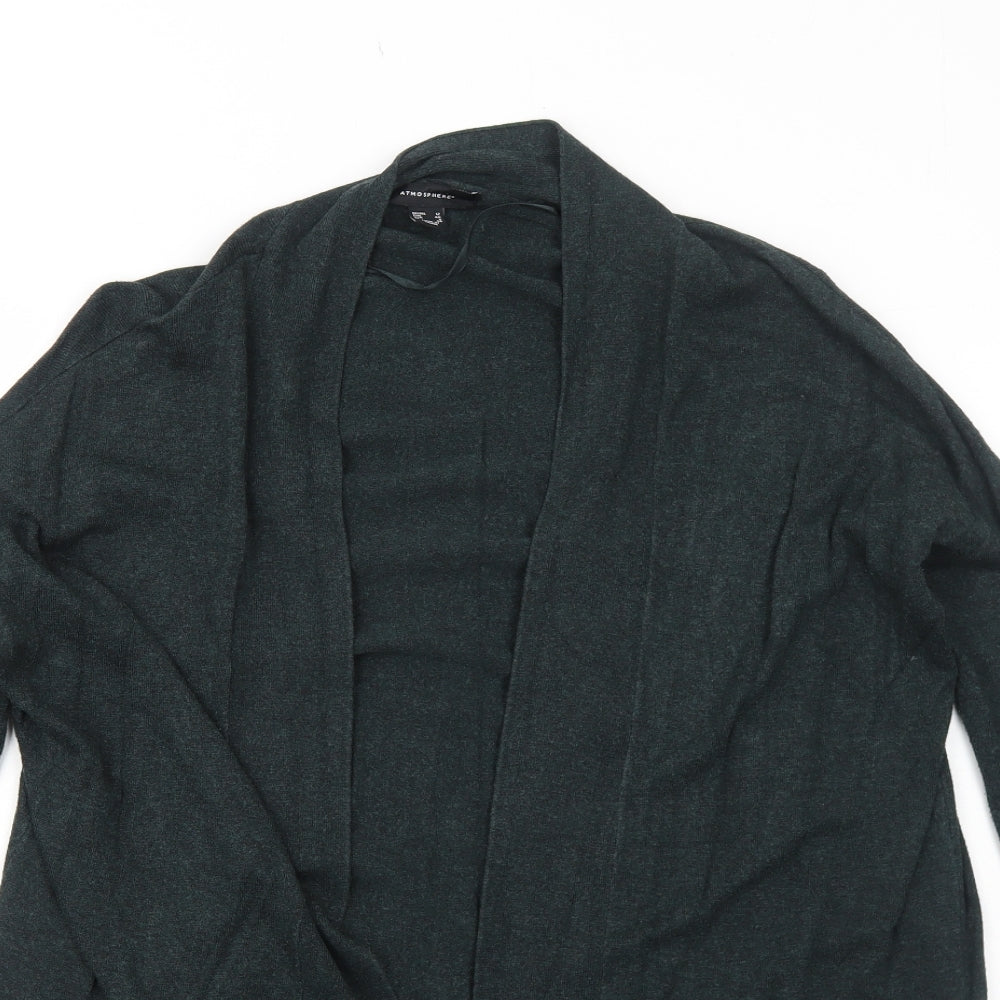 Atmosphere Womens Green V-Neck Viscose Cardigan Jumper Size 12