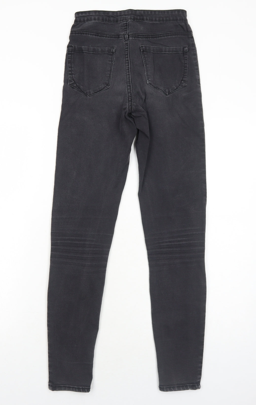 Primark Womens Grey Cotton Skinny Jeans Size 6 Regular Zip