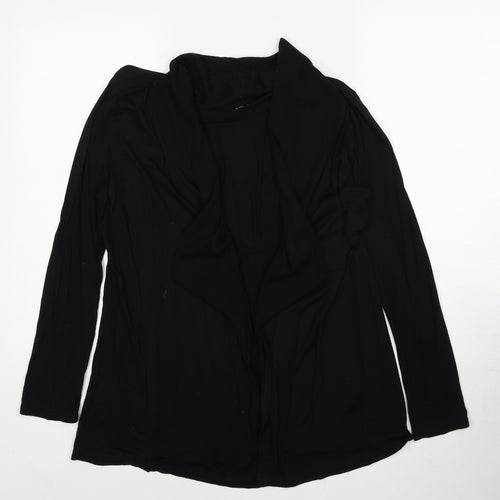 M&Co Womens Black V-Neck Viscose Cardigan Jumper Size M