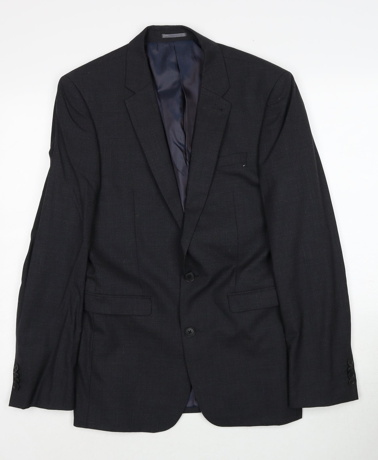 NEXT Mens Black Wool Jacket Suit Jacket Size 38 Regular