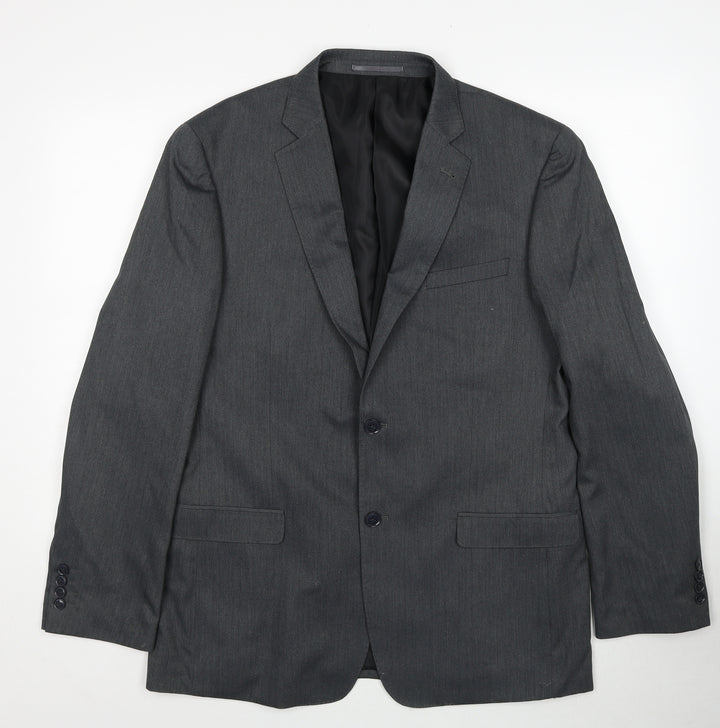 Charlton Grey Mens Grey Polyester Jacket Suit Jacket Size 42 Regular