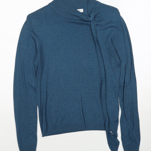 La Redoute Womens Blue V-Neck Acrylic Pullover Jumper Size 6 - Size 6-8