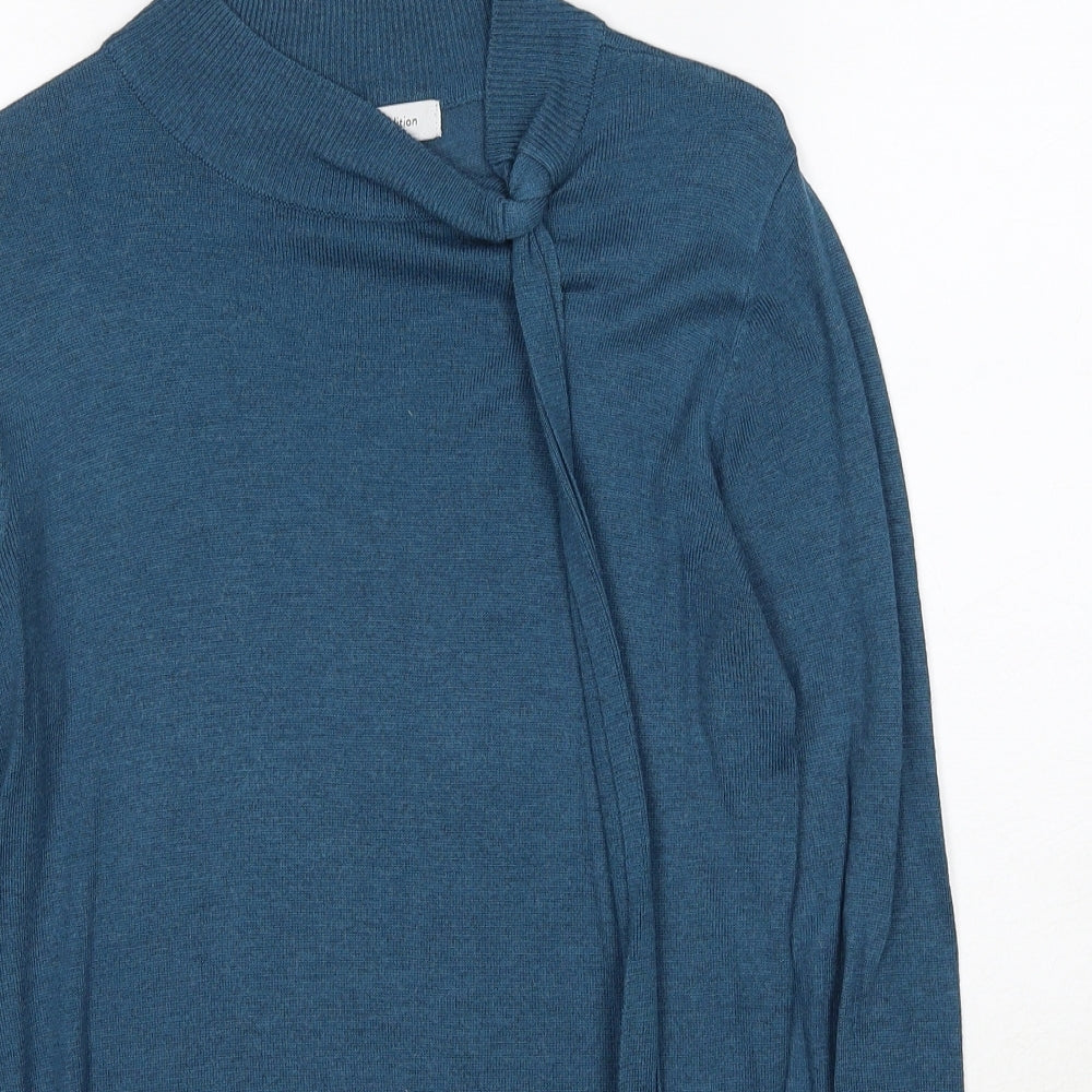 La Redoute Womens Blue V-Neck Acrylic Pullover Jumper Size 6 - Size 6-8