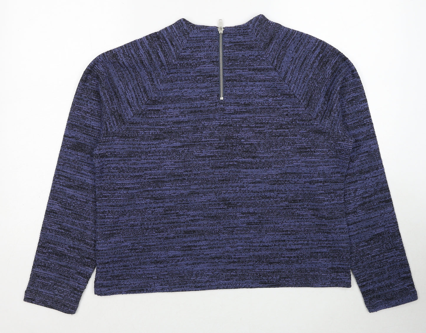 Marks and Spencer Womens Blue Round Neck Polyester Pullover Jumper Size 16