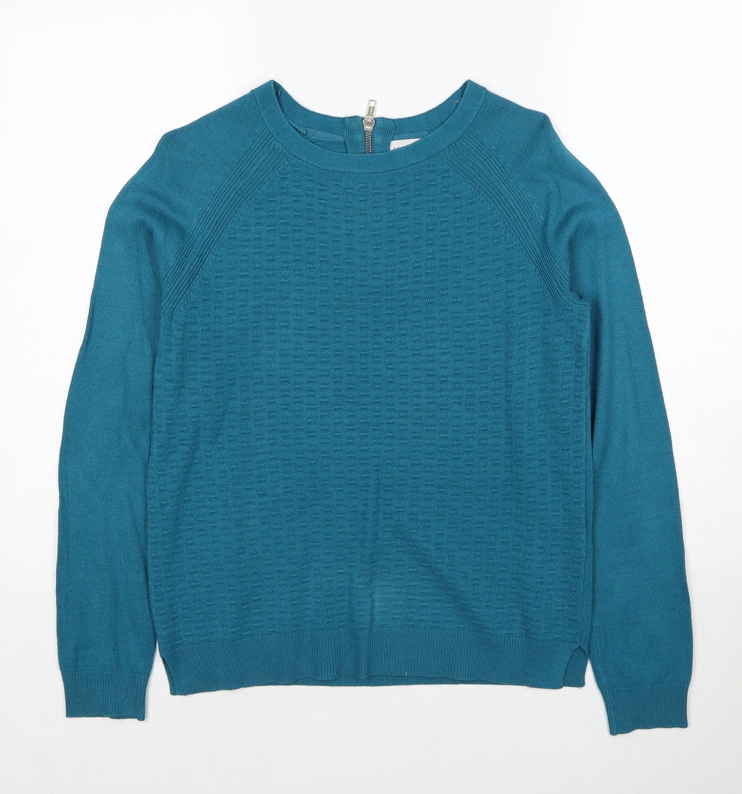 Marks and Spencer Womens Blue Round Neck Acrylic Pullover Jumper Size 8