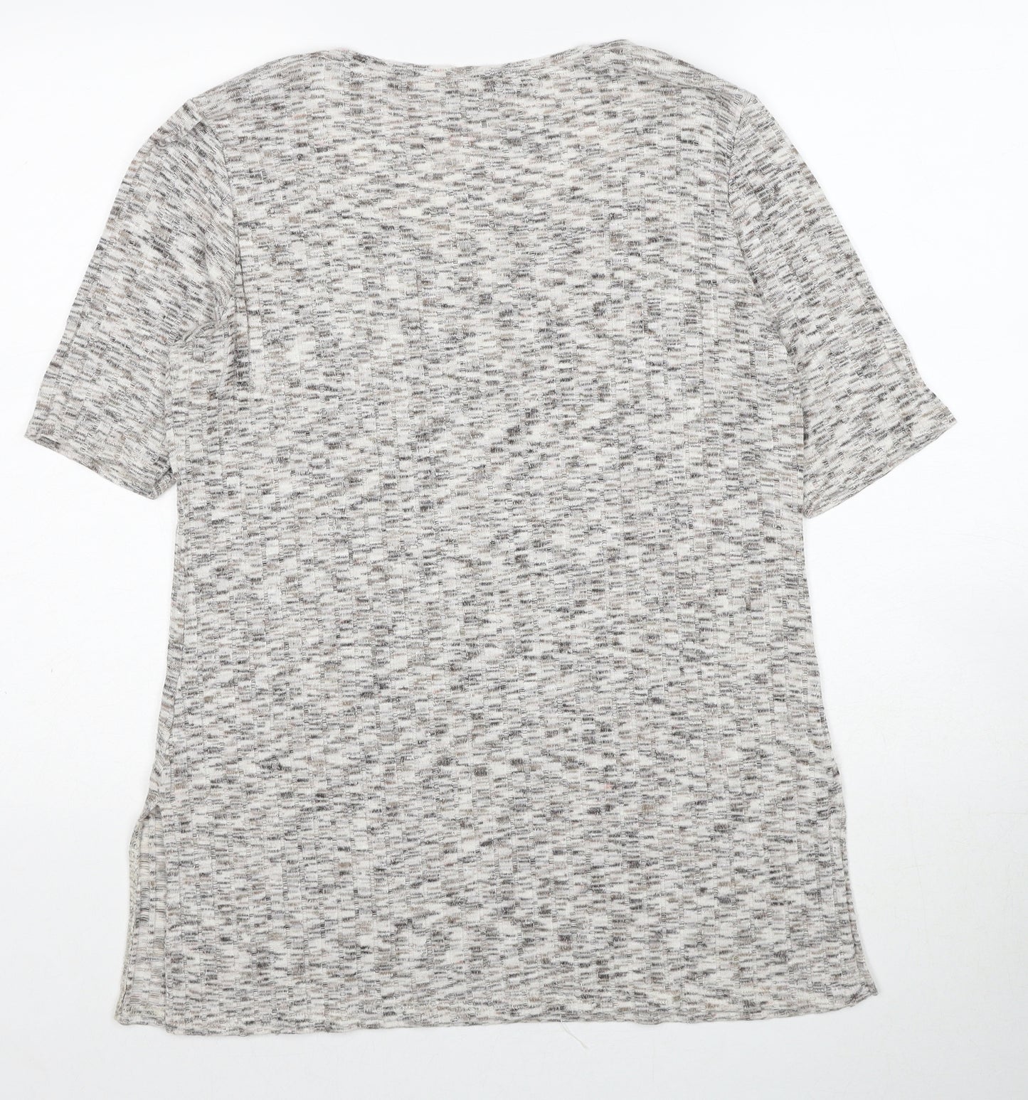 M&Co Womens Beige Scoop Neck Viscose Pullover Jumper Size 14