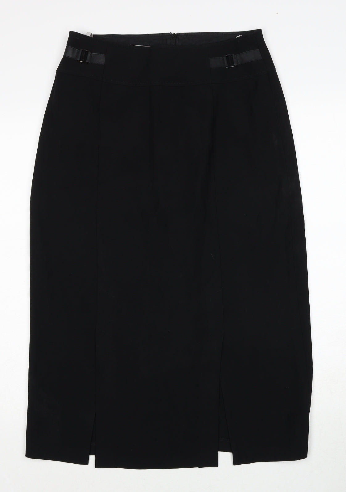 Gerry Weber Womens Black Polyester A-Line Skirt Size 14 Zip