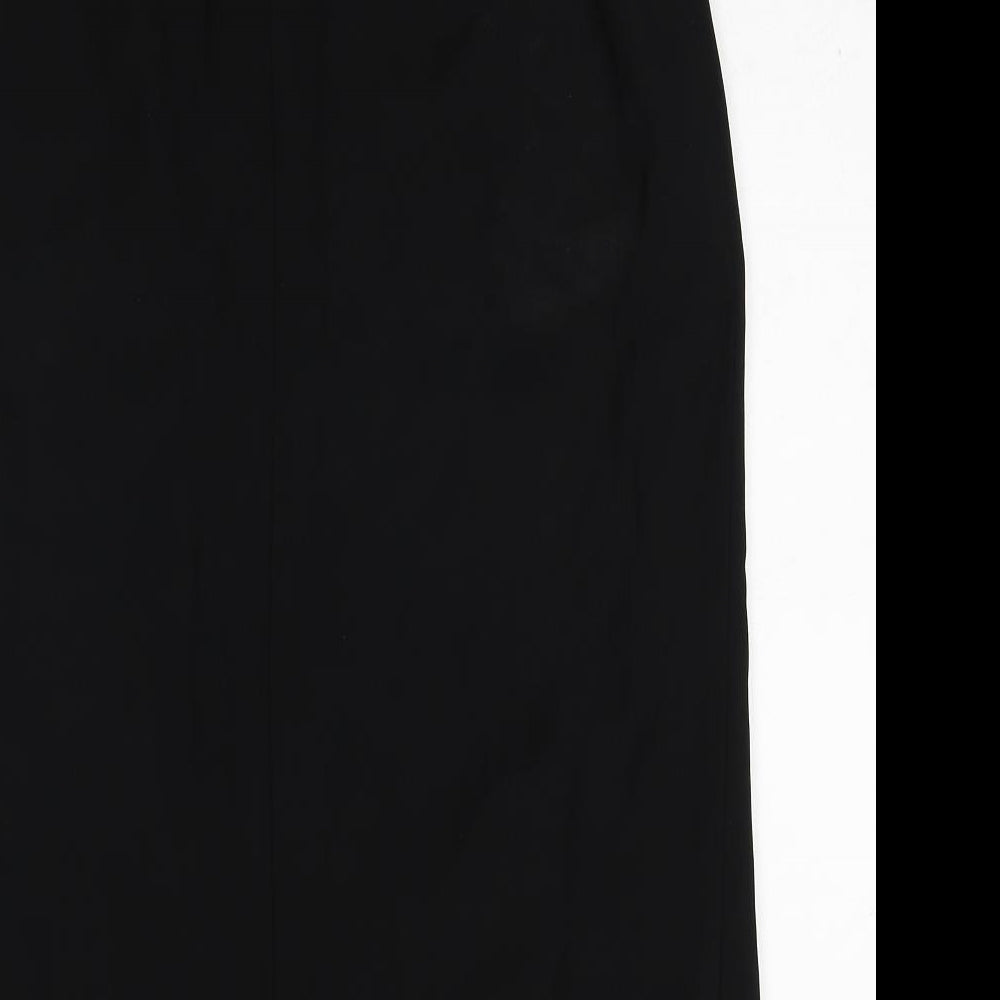 Gerry Weber Womens Black Polyester A-Line Skirt Size 14 Zip