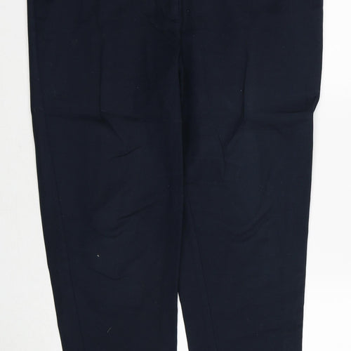 KEW Womens Blue Camel Chino Trousers Size 16 Regular Zip