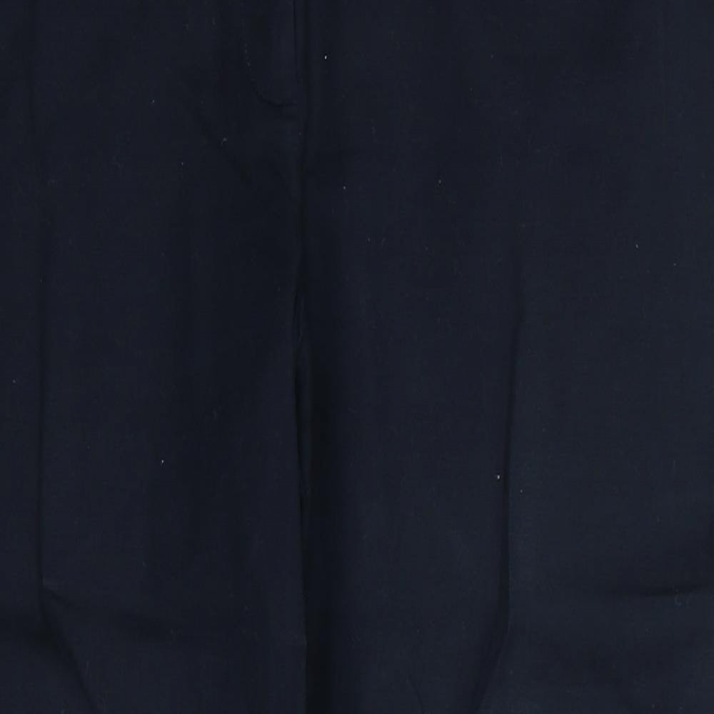 KEW Womens Blue Camel Chino Trousers Size 16 Regular Zip