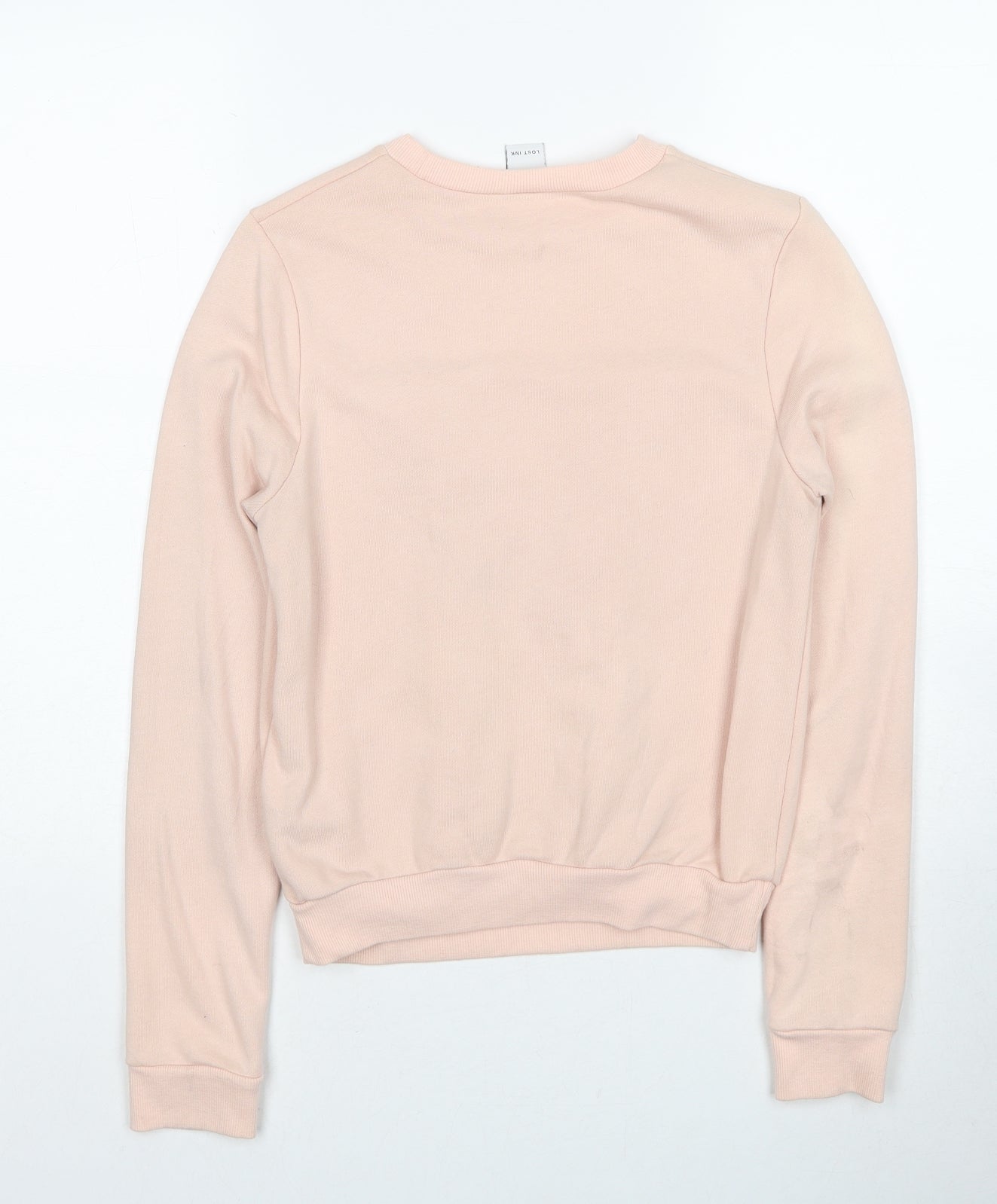 Lost Ink Womens Pink Cotton Pullover Sweatshirt Size 8 Pullover