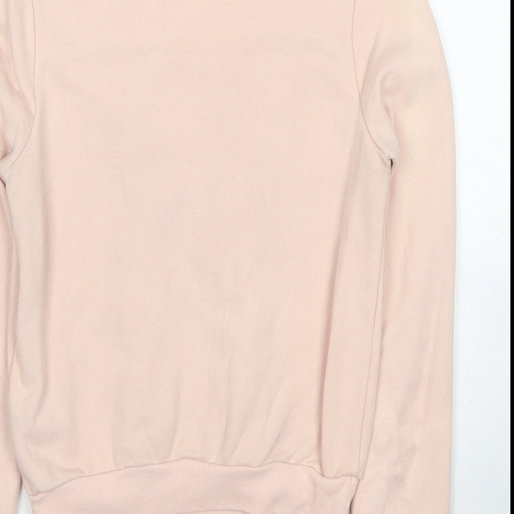 Lost Ink Womens Pink Cotton Pullover Sweatshirt Size 8 Pullover