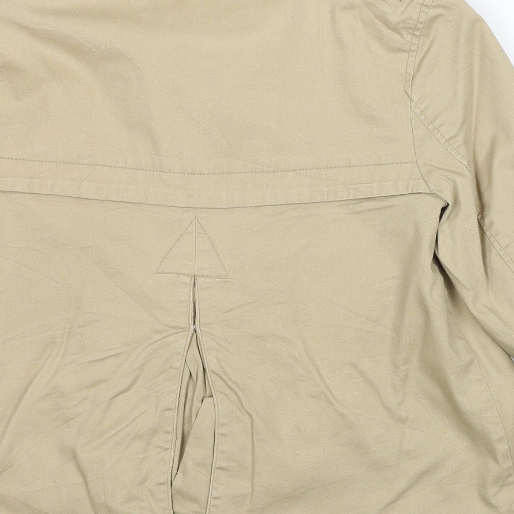 H&M Womens Beige Pea Coat Coat Size 6 Button