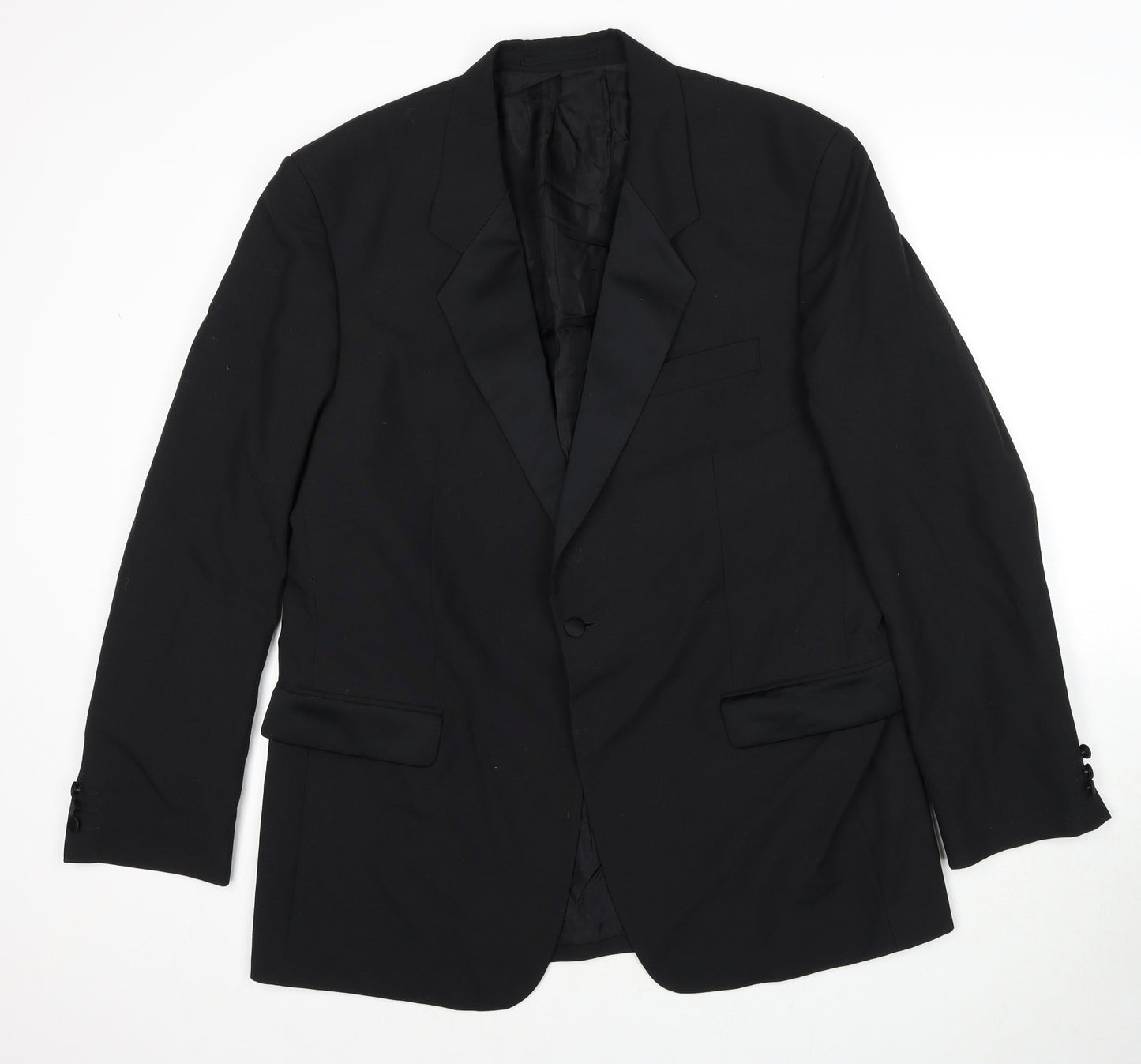 Henry Mens Black Polyester Jacket Suit Jacket Size 44 Regular