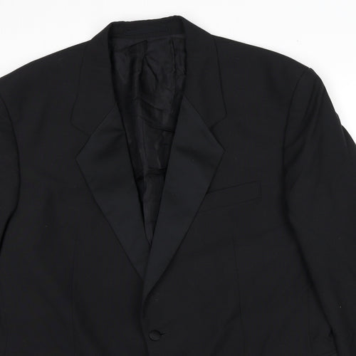 Henry Mens Black Polyester Jacket Suit Jacket Size 44 Regular