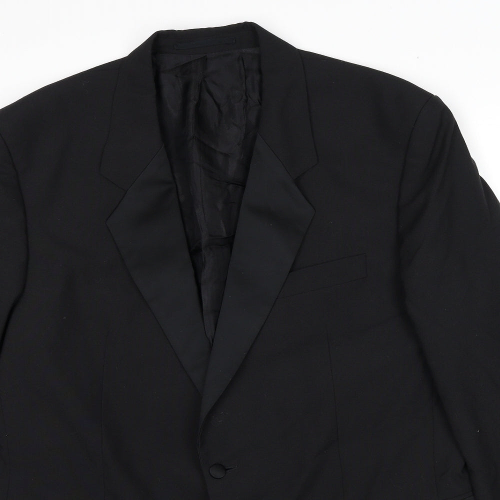 Henry Mens Black Polyester Jacket Suit Jacket Size 44 Regular
