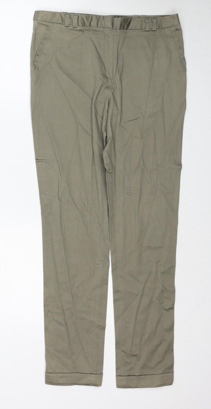 Atmosphere Womens Brown Cotton Trousers Size 8 Regular Zip
